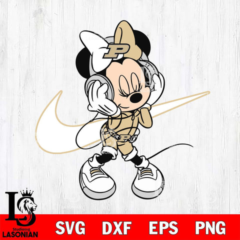 Purdue Boilermakers Cute Minnie Mouse Dancing Svg Eps Dxf Png File, NCAA svg, Digital Download, Instant Download