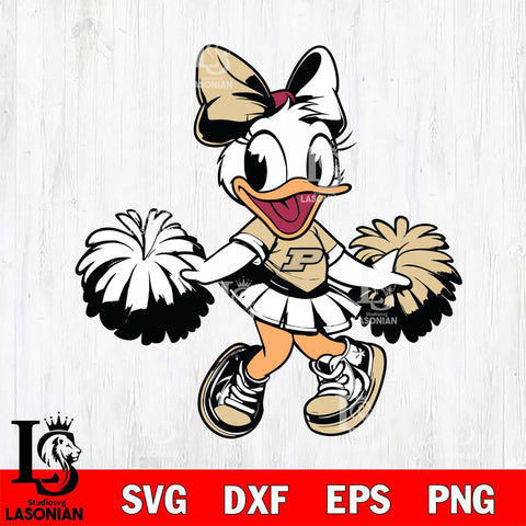 Purdue Boilermakers Daisy Duck Cheerleader Svg Eps Dxf Png File, NCAA svg, Digital Download, Instant Download