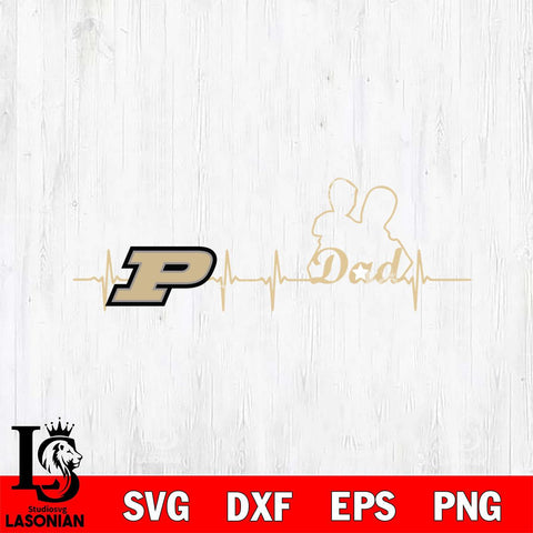 Purdue Boilermakers Father Heart Beat Svg Eps Dxf Png File, Digital Download, Instant Download