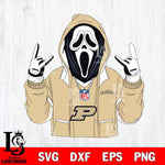 Purdue Boilermakers Ghostface Scream Football Halloween Svg Eps Dxf Png File, NCAA svg, Digital Download, Instant Download