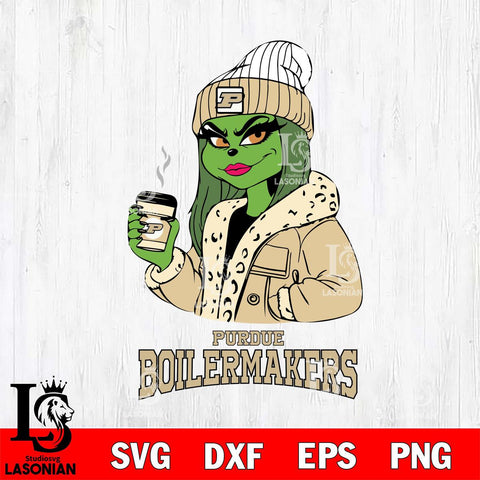 Purdue Boilermakers Girls Grinch Bougie Svg Eps Dxf Png File, Digital Download, Instant Download