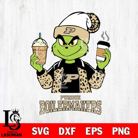 Purdue Boilermakers Grinch 2 coffee Svg Eps Dxf Png File, Digital Download, Instant Download