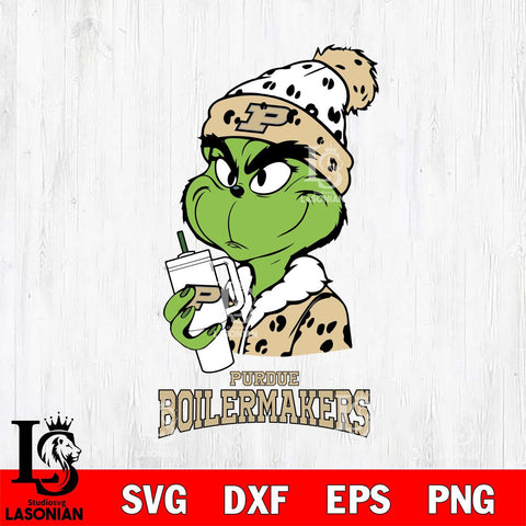 Purdue Boilermakers Grinch Bougie Leopard Svg Eps Dxf Png File, Digital Download, Instant Download