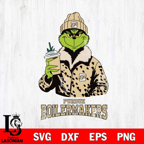 Purdue Boilermakers Grinch Leopard Svg Eps Dxf Png File, Digital Download, Instant Download