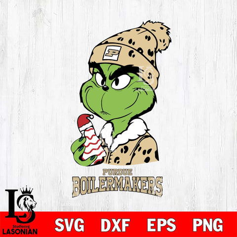 Purdue Boilermakers Grinch Tree Cake Svg Eps Dxf Png File, Digital Download, Instant Download