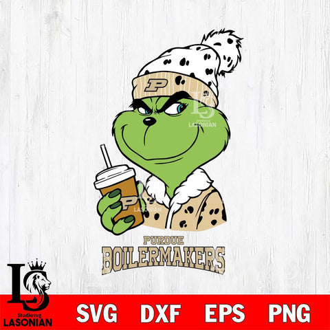 Purdue Boilermakers Grinch hat Svg Eps Dxf Png File, Digital Download, Instant Download