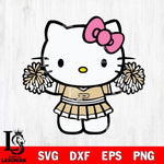 Purdue Boilermakers Hello Kitty Cheerleader 9 Svg Eps Dxf Png File, Digital Download, Instant Download