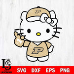 Purdue Boilermakers Hello Kitty sport 5 Svg Eps Dxf Png File, NCAA svg, Digital Download, Instant Download