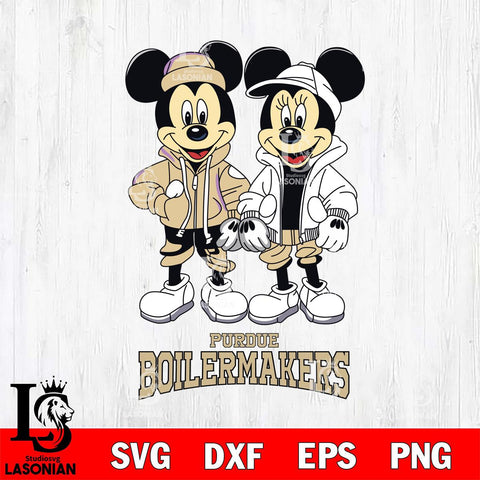 Purdue Boilermakers Mickey Minnie Mouse Football Svg Eps Dxf Png File, NCAA svg , File Cut , Digital Download , Instant Download, Cut Svg Files