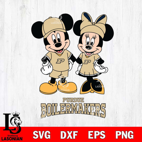 Purdue Boilermakers Mickey Minnie Rugby Svg Eps Dxf Png File, NCAA svg , File Cut , Digital Download , Instant Download, Cut Svg Files