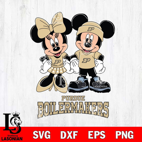 Purdue Boilermakers Mickey Minnie Rugby ball Svg Eps Dxf Png File, NCAA svg , File Cut , Digital Download , Instant Download, Cut Svg Files