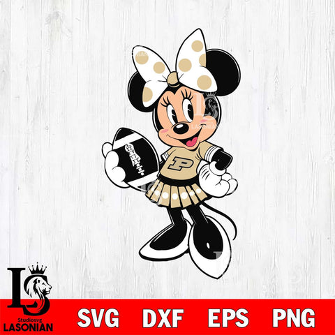 Purdue Boilermakers Minnie Mouse Svg Eps Dxf Png File, NCAA svg, Digital Download, Instant Download