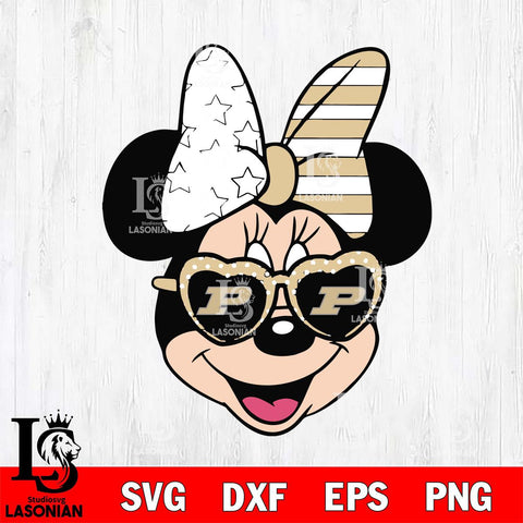 Purdue Boilermakers Minnie Mouse Love Svg Eps Dxf Png File, NCAA svg, Digital Download, Instant Download