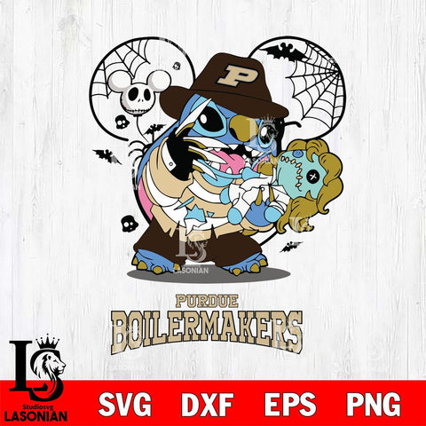 Purdue Boilermakers Stitch Freddy Krueger Halloween Svg Eps Dxf Png File, Digital Download, Instant Download