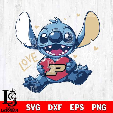 Purdue Boilermakers Stitch Love Svg Eps Dxf Png File, NCAA svg, Digital Download, Instant Download