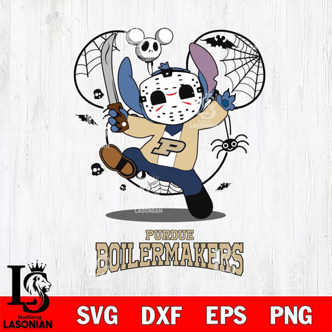 Purdue Boilermakers Stitch jason voorhees Halloween Svg Eps Dxf Png File, Digital Download, Instant Download