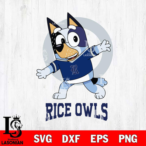 Rice Owls Bandit Heeler Rugby Svg Eps Dxf Png File, Digital Download ,Instant Download, Cricut File