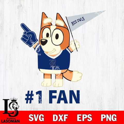 Rice Owls Bingo 1# Fan Svg Eps Dxf Png File,NCAA Svg Files,Bluey svg ,Digital Download ,Instant Download, Cricut File