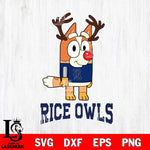 Rice Owls Bluey Chilli Christmas Deer Svg Eps Dxf Png File, Digital Download