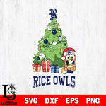 Rice Owls Bluey Chilli Christmas Tree Svg Eps Dxf Png File, Digital Download