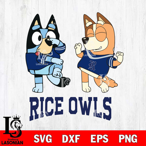 Rice Owls Bluey Chilli Sport Svg Eps Dxf Png File, Digital Download, Instant Download