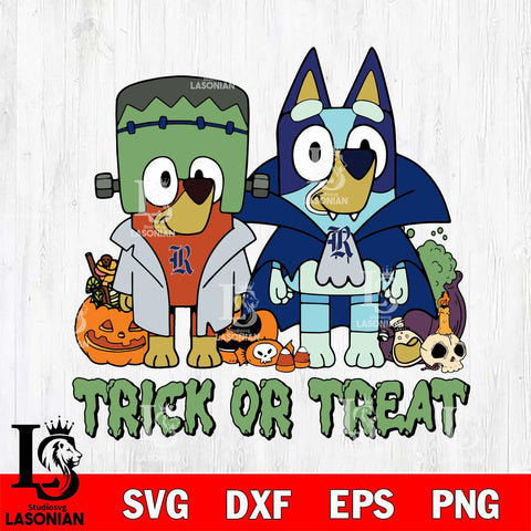 Rice Owls Bluey Halloween Trick or Treat Svg Eps Dxf Png File, Digital Download, Instant Download