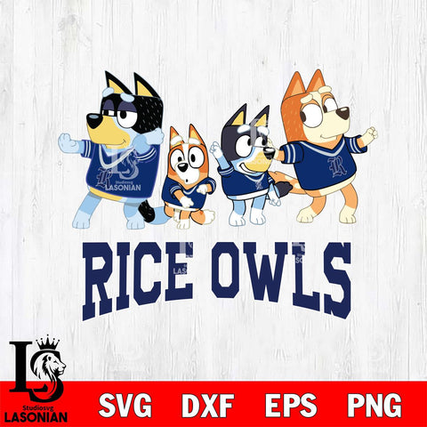 Rice Owls Bluey Mode Dance Squats Svg Eps Dxf Png File, Digital Download, Instant Download