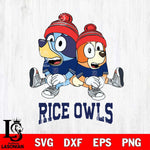 Rice Owls Christmas Bluey & Bingo Sit Cut Files,Bluey Cricut,Christmas Svg , Bluey svg , Digital Download, dxf eps png pdf file