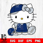 Rice Owls Cute Hello Kitty Football 4 Svg Eps Dxf Png File, NCAA svg, Digital Download, Instant Download