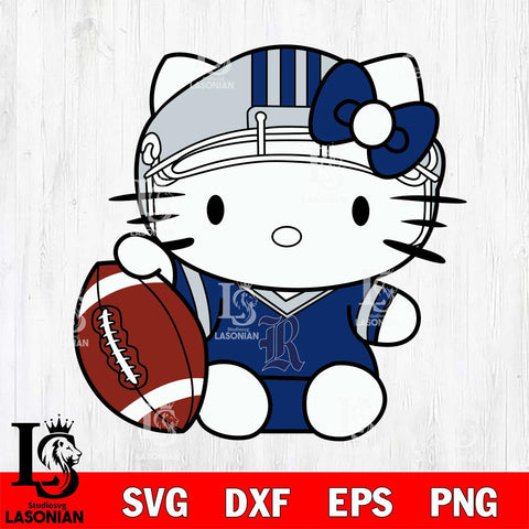 Rice Owls Cute Hello Kitty Football 5 Svg Eps Dxf Png File, NCAA svg, Digital Download, Instant Download