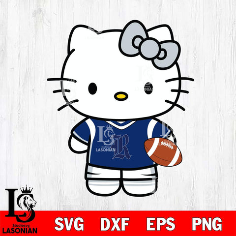 Rice Owls Cute Hello Kitty Football 8 Svg Eps Dxf Png File, NCAA svg, Digital Download, Instant Download