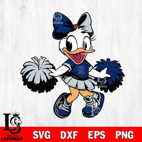 Rice Owls Daisy Duck Cheerleader Svg Eps Dxf Png File, NCAA svg, Digital Download, Instant Download