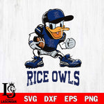 Rice Owls Donal Duck Disney, Svg Eps Dxf Png File, Digital Download