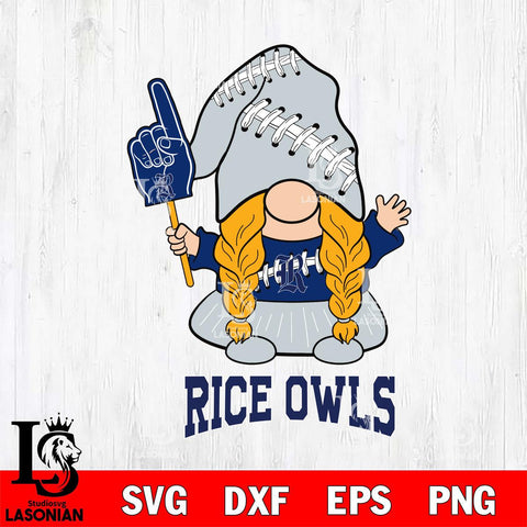 Rice Owls Gnomes Fan Svg Eps Dxf Png File, Digital Download, Instant Download