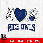 Rice Owls Gnomes Peace & Love Svg Eps Dxf Png File, Digital Download, Instant Download