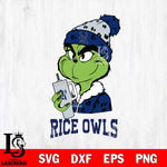 Rice Owls Grinch Bougie Leopard Svg Eps Dxf Png File, Digital Download, Instant Download