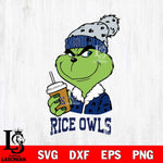 Rice Owls Grinch hat Svg Eps Dxf Png File, Digital Download, Instant Download