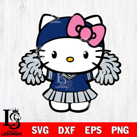 Rice Owls Hello Kitty Cheerleader 5 Svg Eps Dxf Png File, Digital Download, Instant Download