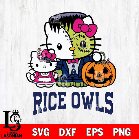 Rice Owls Hello Kitty Horror 10 Svg Eps Dxf Png File, Digital Download