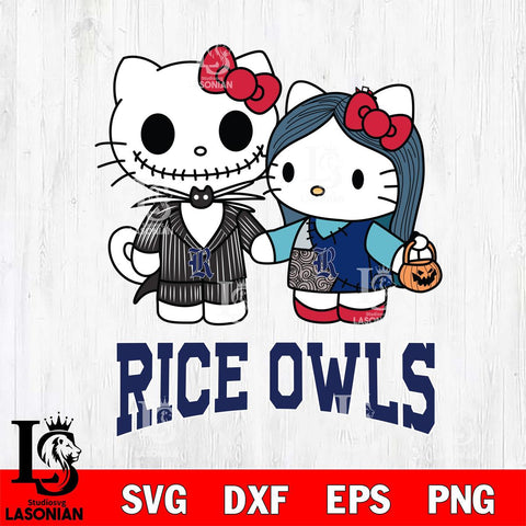 Rice Owls Hello Kitty Horror 11 Svg Eps Dxf Png File, Digital Download