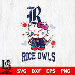 Rice Owls Hello Kitty Horror 2 Svg Eps Dxf Png File, Digital Download