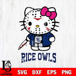 Rice Owls Hello Kitty Horror 3 Svg Eps Dxf Png File, Digital Download