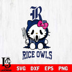 Rice Owls Hello Kitty Horror 4 Svg Eps Dxf Png File, Digital Download