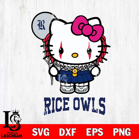 Rice Owls Hello Kitty Horror 7 Svg Eps Dxf Png File, Digital Download