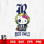 Rice Owls Hello Kitty Horror 8 Svg Eps Dxf Png File, Digital Download