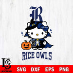 Rice Owls Hello Kitty Horror 9 Svg Eps Dxf Png File, Digital Download