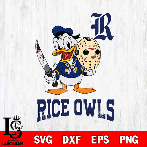 Rice Owls Jason Voorhees 12 Svg Eps Dxf Png File, Digital Download