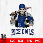 Rice Owls Jason Voorhees 2 Svg Eps Dxf Png File, Digital Download