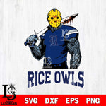 Rice Owls Jason Voorhees 7 Svg Eps Dxf Png File, Digital Download