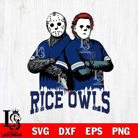 Rice Owls Jason Voorhees 8 Svg Eps Dxf Png File, Digital Download